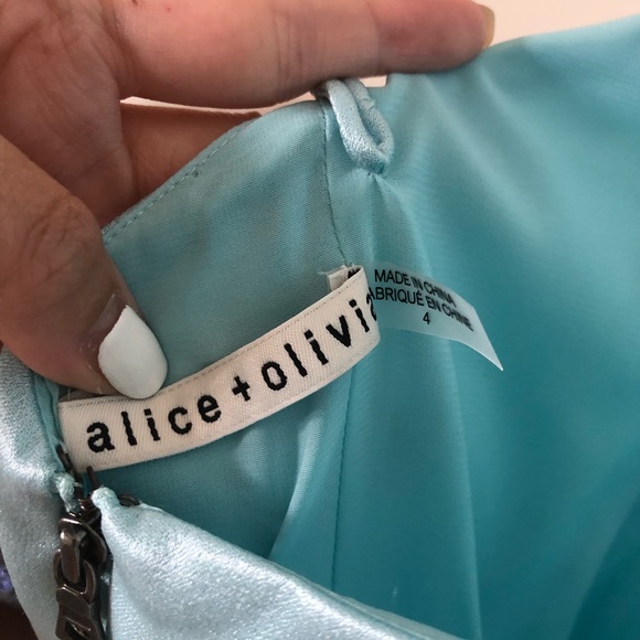 Alice + Olivia Ettley Halter Maxi Powder Blue - Picture 7 of 7